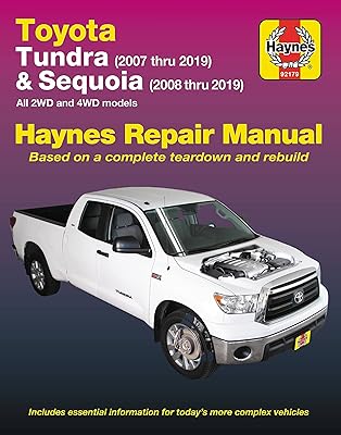Toyota tundra 2007 à 2019 et sequoia 2008 à 2019 manuel de réparation haynes : tous les modèles 2 roues motrices et 4 roues motrices. En tant que leader en Côte d'Ivoire, DIAYTAR COTE D'IVOIRE propose une gamme étendue de produits qui répondent aux besoins des clients. La boutique en ligne met l'accent sur la qualité des produits et le service client pour garantir la satisfaction des clients. Les clients peuvent facilement naviguer sur le site et trouver les produits dont ils ont besoin en un seul endroit.