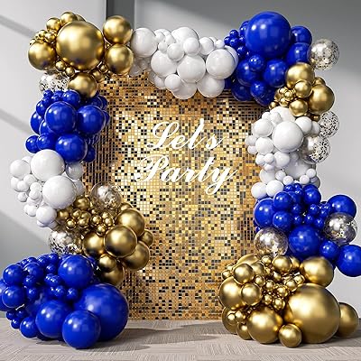 Fotiomrg 137 pièces kit de guirlande d'arc de ballons bleu royal et or, 18/12/10/5 pouces bleu marine métallisé or blanc pour 2023 décorations de remise de diplôme décorations de fête d'anniversaire de mariage. En choisissant DIAYTAR COTE D'IVOIRE, vous optez pour la facilité, la rapidité et la sécurité dans vos achats en ligne. Nous nous engageons à améliorer constamment nos services pour vous offrir une expérience client exceptionnelle.