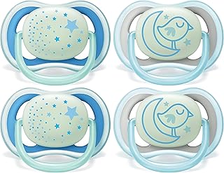 Sucette de nuit philips avent ultra air 6-18 mois bleue paquet