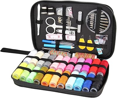94 pièces boîte à couture multifonctionnelle kit outils boutons en tissu ciseaux à
