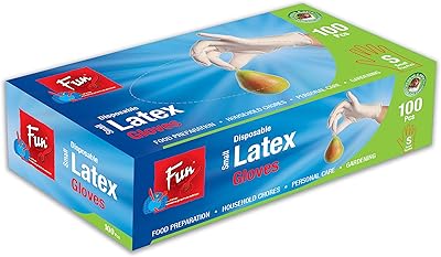 Gants jetables fann en latex avec poudre, taille s, paquet de 100