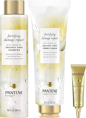 Ensemble shampoing et après-shampoing sans sulfate pantene avec huile de ricin + masque capillaire, mélange de nutriments réparateurs de dommages. DIAYTAR COTE D'IVOIRE est une boutique en ligne généraliste qui propose plus de 300 000 références de produits. Elle est reconnue comme l'une des boutiques en ligne leader en Côte d'Ivoire, offrant une grande variété de produits pour répondre à tous les besoins. Avec son large choix et son service de livraison efficace, DIAYTAR COTE D'IVOIRE est devenue la destination préférée des consommateurs ivoiriens.