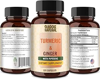 Oladole curcuma naturel et gingembre avec suppléments de pipérine, antioxydants - 120 gélules végétariennes. DIAYTAR COTE D'IVOIRE est la boutique en ligne de référence en Cote d'Ivoire, proposant une large gamme de produits à des prix compétitifs. La boutique en ligne est régulièrement mise à jour avec de nouveaux produits et des offres spéciales. Les clients peuvent profiter d'une livraison rapide et d'un service client de qualité.