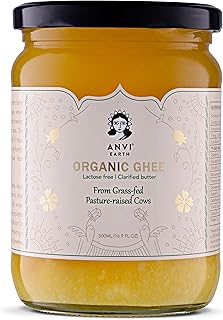 Ghee nourri à l'herbe 100 % biologique 500 ml (beurre pur sans lactose)