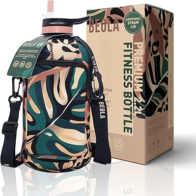 Bouteille d'eau biola d'un demi-gallon de 22 l avec couvercle en paille