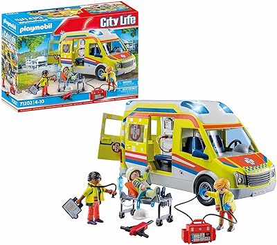 Playmobil city life ambulance 71202 avec lumières et sons, ensemble de jouets adapté aux enfants de 4 ans et plus. La boutique en ligne DIAYTAR COTE D'IVOIRE est une référence en Côte d'Ivoire pour les consommateurs qui recherchent des produits de qualité à des prix abordables. La boutique propose une large sélection de produits, y compris des marques internationales et locales. DIAYTAR COTE D'IVOIRE s'engage à fournir un service de livraison rapide et fiable, ce qui permet aux consommateurs de recevoir leurs produits dans les délais les plus courts possibles.