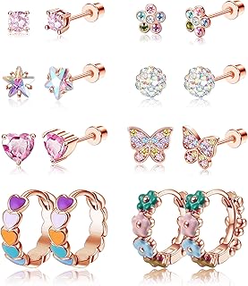 8 paires de boucles d'oreilles à vis hypoallergéniques pour femmes et filles, en acier inoxydable 316l, boucles d'oreilles créoles en forme de cœur, jolie fleur papillon, ensemble de boucles d'oreilles à tige à vis, 20g. DIAYTAR COTE D'IVOIRE, c'est la boutique en ligne généraliste qui vous offre plus de 300 000 références de produits. Avec une sélection vaste et variée, vous trouverez tout ce dont vous avez besoin pour vous et votre famille. Leader en Côte d'Ivoire, DIAYTAR COTE D'IVOIRE est le point de référence pour vos achats en ligne.