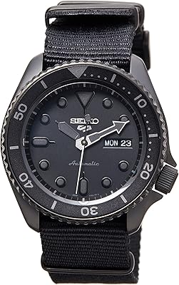 Montre analogique automatique seiko seiko 5 sports pour homme, noir, 9k1