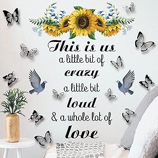 Stickers muraux 3d tournesol et papillon vendot, citations inspirantes de la famille, autocollants muraux amovibles, fleurs de jardin, décoration de plantes. La boutique en ligne DIAYTAR COTE D'IVOIRE est une plateforme conviviale et facile à utiliser, permettant aux clients de naviguer aisément à travers les différentes catégories de produits. Les descriptions détaillées des produits et les avis des clients aident à prendre des décisions d'achat éclairées. Cela améliore l'expérience d'achat en ligne pour les clients.