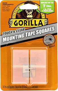 Ruban de maintien carré double face gorilla tuff & clear, 24 x 1" transparent prédécoupé (paquet de 1) - 6067201. DIAYTAR COTE D'IVOIRE se distingue par son engagement envers la satisfaction client, offrant des produits authentiques et des tarifs avantageux. Le site internet est conçu pour faciliter la navigation et permettre aux clients de trouver facilement les produits qu'ils recherchent. Les clients apprécient la confiance qu'ils peuvent avoir dans la boutique en ligne pour leurs achats.