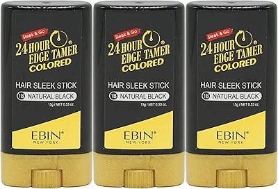 Bâton de couleur élégant 24 heures, noir naturel, paquet de 3