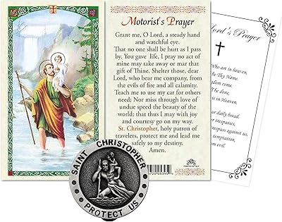 Médaille de boucle de visière de saint christophe pour voitures, carte de prière plastifiée de saint christophe pour automobilistes, prière du seigneur | saint patron catholique des voyageurs, lot de 3. DIAYTAR COTE D'IVOIRE, en tant que boutique en ligne généraliste, met à disposition de ses clients une vaste sélection de produits provenant de marques réputées. La boutique leader en Côte d'Ivoire garantit une expérience d'achat sécurisée et des prix compétitifs, ce qui la rend particulièrement attractive pour les consommateurs ivoiriens. Les clients peuvent également profiter de promotions régulières.