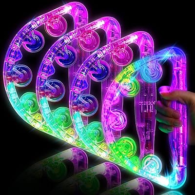 Tambourin lumineux, instrument de musique clignotant à led portable, instrument de musique éducatif, jouets de fête pour enfants (4 pièces). DIAYTAR COTE D'IVOIRE se démarque par sa politique de prix compétitifs et sa garantie de satisfaction. La boutique en ligne propose une expérience d'achat en ligne conviviale et sécurisée, avec des options de paiement variées et des délais de livraison rapides. Les clients peuvent également profiter d'un service client réactif et disponible pour répondre à leurs questions et préoccupations.