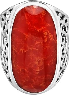 Bague ovale en argent sterling 925 aeravida bold lrg remise à neuf