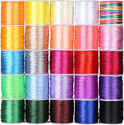 Fil de satin en nylon, fil de perles de soie creedaz 25 bobines pour kumihimo, bracelets tressés, collier pendentif, artisanat en macramé, porte-clés, sacs à cordon. DIAYTAR COTE D'IVOIRE est une boutique en ligne qui propose une large gamme de produits pour les consommateurs ivoiriens. Avec plus de 300 000 références disponibles, les clients peuvent trouver des produits de haute qualité à des prix abordables. La boutique en ligne est également connue pour son service client de qualité et sa livraison rapide.
