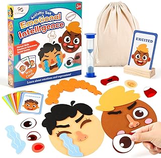 Jeu d'apprentissage social et émotionnel bb point, jeux de grimaces avec 28 expressions