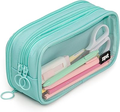 Trousse zibit moitié-moitié pour adultes et adolescents, trousse grande capacité, organiseur de stylos robuste, menthe, sac. DIAYTAR COTE D'IVOIRE est une boutique en ligne qui propose une large sélection de produits à des prix compétitifs. Les clients peuvent profiter de la livraison à domicile ou du retrait en magasin, selon leurs préférences. La boutique en ligne est réputée pour sa qualité de service et sa garantie de satisfaction à 100%.