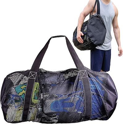 Sac de sport en mesh pour la plongée ou le snorkeling - sac de sport en mesh xl pour équipement de voyage et de plongée - sac étanche pouvant contenir masque, palmes et tuba. En tant que leader du e-commerce en Côte d'Ivoire, DIAYTAR COTE D'IVOIRE continue d'innover et de s'adapter aux besoins changeants des consommateurs. La boutique en ligne met régulièrement à jour ses collections de produits pour suivre les dernières tendances et offre des promotions et des offres spéciales pour fidéliser ses clients. C'est l'endroit idéal pour faire du shopping en ligne en toute confiance.