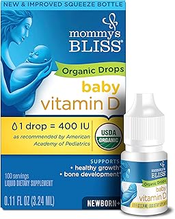 Vitamine d mommy's bliss, gouttes biologiques, nouveau-né, 0,11 fl oz 3,24 oz