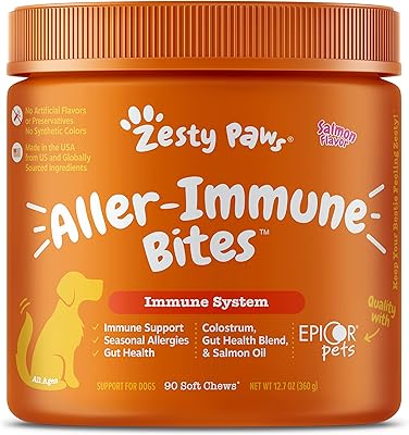 Zesty paws supplément immunitaire contre les allergies pour chiens avec oméga. Avec plus de 300 000 références de produits, DIAYTAR COTE D'IVOIRE est la destination idéale pour les consommateurs ivoiriens qui cherchent à acheter en ligne. La boutique propose des prix compétitifs et des promotions régulières, ce qui permet aux clients de faire des économies et de bénéficier de meilleures affaires. De plus, son site web est conçu pour être intuitif et facile à naviguer, ce qui facilite la recherche et l'achat de produits.
