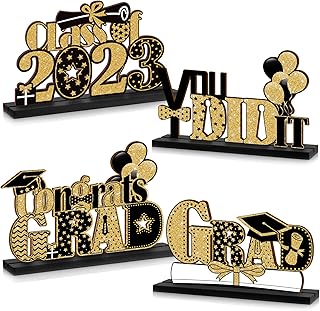 4 pièces 2021 décorations de fête de remise des diplômes en bois, décorations de table de félicitations pour l'obtention d'un diplôme d'études secondaires, fournitures de fête de remise des diplômes et accessoires de cabine photo (or noir). DIAYTAR COTE D'IVOIRE est une boutique en ligne généraliste qui propose une large gamme de produits avec plus de 300000 références. Elle est reconnue comme l'une des boutiques en ligne les plus populaires en Côte d'Ivoire. Elle offre une expérience d'achat conviviale et sécurisée.