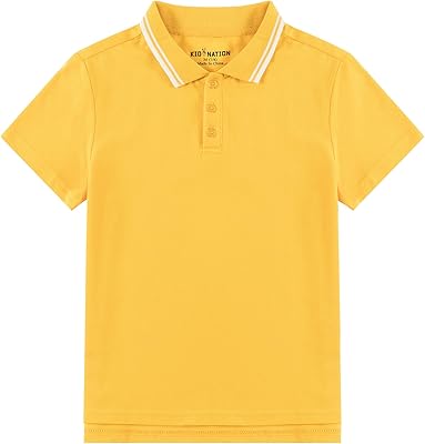 Polo à manches courtes en piqué pour garçons de 4 12