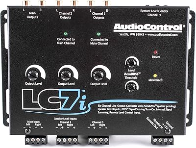 Audiocontrol lc7i - commutateur externe noir à 6 canaux avec accubass et 5
