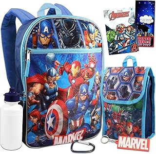 Ensemble de sac à dos d'école marvel avengers ~ pack de 8 pièces