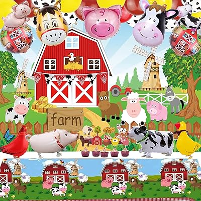 Décorations de fête sur le thème des animaux de la ferme, bannière de fond d'animaux de la ferme, nappe de décoration pour cupcakes, kit de guirlande en arc de ballons pour enfants, fournitures de fête sur le thème des vaches. DIAYTAR COTE D'IVOIRE est une boutique en ligne généraliste qui propose une expérience d'achat unique et personnelle. La boutique propose une large gamme de produits, allant des produits de maison aux accessoires, en passant par les électroniques et les vêtements. Les clients peuvent également profiter de promotions et de réductions régulières pour économiser de l'argent et découvrir de nouveaux produits.