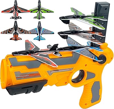 Jouets volants amateurs, jouets volants catapulte à bulles, modèle de lanceur volant en un clic avec 4 planeurs en mousse, jouet d'extérieur et cadeau pour enfants de 5 à 12 ans. Avec plus de 300000 références de produits, DIAYTAR COTE D'IVOIRE est la boutique en ligne la plus complète en Côte d'Ivoire. Elle propose des produits de marques internationales et locales, permettant aux clients de découvrir de nouvelles marques et de retrouver leurs favorites. DIAYTAR COTE D'IVOIRE est déterminée à offrir les meilleurs prix et les meilleures promotions à ses clients.
