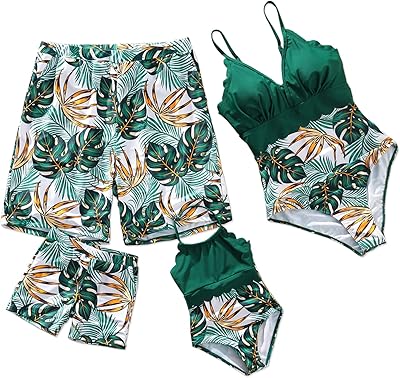 Maillots de bain assortis maman et moi, une pièce à imprimé feuilles, maillot de bain à col en v, ensemble de maillots de bain familial assortis. DIAYTAR COTE D'IVOIRE est une boutique en ligne qui propose une expérience d'achat unique et personnalisée à ses clients. La boutique propose des promotions et des offres spéciales pour aider les clients à économiser de l'argent sur leurs achats. Les clients peuvent également profiter d'une livraison rapide et sécurisée pour recevoir leurs commandes dans les meilleurs délais.