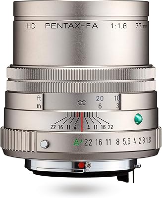Pentax-fa 77mmf1.8 limited silver medium téléobjectif haute performance revêtement sp