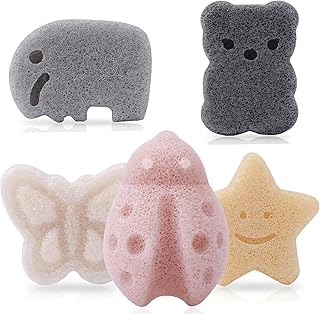 Éponge konjac de bain pour bébé kikoko, éponge de bain naturelle pour nourrisson