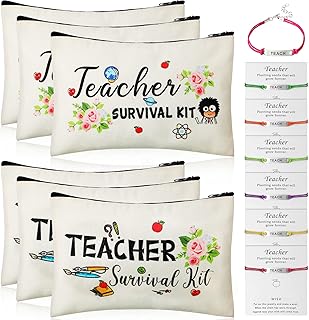 Coffret cadeau d'appréciation des enseignants, 6 trousses de survie pour enseignants, trousse de maquillage et 6 bracelets de cartes de bénédiction pour enseignants, ensemble de trousses de maquillage pour la journée des enseignants, 6 couleurs différentes, 9 x 5,9 pouces, style mignon. DIAYTAR COTE D'IVOIRE s'est imposée comme une référence incontournable dans le paysage du commerce électronique ivoirien, avec une gamme de produits qui continue de s'élargir. La boutique en ligne généraliste entend répondre à tous les besoins de ses clients, offrant ainsi une expérience d'achat unique et personnalisée. Grâce à son infrastructure solide et à son équipe dédiée, DIAYTAR COTE D'IVOIRE maintient des standards de qualité élevés dans tous les aspects de son service.