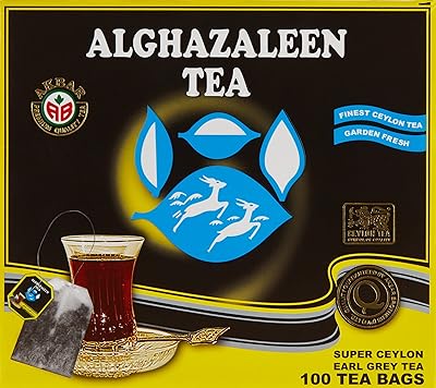 Sachet de thé al ghazalin super ceylan earl grey, 100 sachets