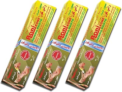Pack de 3 - pâte de henné rani khun mehandi pour décoration corporelle (rouge). La boutique en ligne DIAYTAR COTE D'IVOIRE se distingue par sa sélection impressionnante de produits et son engagement à offrir une expérience client exceptionnelle. Les clients peuvent choisir parmi une variété de catégories de produits, y compris les produits alimentaires, les soins personnels et les produits pour la maison. La boutique en ligne est conçue pour être facile à naviguer et à utiliser.