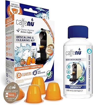 Kit de nettoyage, de récurage et de nettoyage compatible avec les machines nespresso d'origine | 4 capsules de nettoyage et 1 bouteille de solution de nettoyage | élimine la plaque dentaire et nettoie la zone des dosettes | 3 mois d'approvisionnement. DIAYTAR COTE D'IVOIRE est la destination idéale pour faire des achats en ligne en Côte d'Ivoire. Avec une vaste sélection de produits, la boutique en ligne répond aux besoins de tous les consommateurs, qu'il s'agisse d'électronique, de produits alimentaires ou encore de vêtements. La boutique se distingue par sa qualité de service et sa fiabilité.