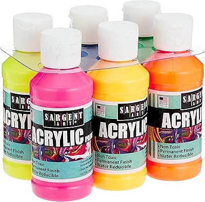 Ensemble de peinture acrylique fluorescente sargent arts, 4 oz, paquet de 6, 4 oz. En tant que leader du marché en ligne en Côte d'Ivoire, DIAYTAR COTE D'IVOIRE se distingue par son engagement envers l'excellence et la satisfaction client. Avec plus de 300000 références disponibles, la boutique en ligne propose un large éventail de produits pour hommes, femmes et enfants, répondant ainsi aux besoins et attentes des consommateurs.