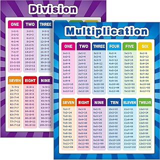 Affiches mathématiques éducatives extra larges, affiches éducatives de multiplication et de soustraction
