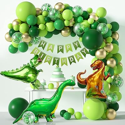 Kit d'arche de guirlande de ballons de dinosaure mère anna, 119 ballons en aluminium de dinosaure avec ballons vert doré et bannière joyeux anniversaire pour décorations de fête d'anniversaire sur le thème des dinosaures de la jungle et du safari. DIAYTAR COTE D'IVOIRE propose une large gamme de produits, allant des dernières tendances de la mode aux produits électroniques de pointe, en passant par les produits cosmétiques et les accessoires pour la maison. La boutique collabore avec des marques réputées pour offrir des produits de haute qualité à des prix abordables.