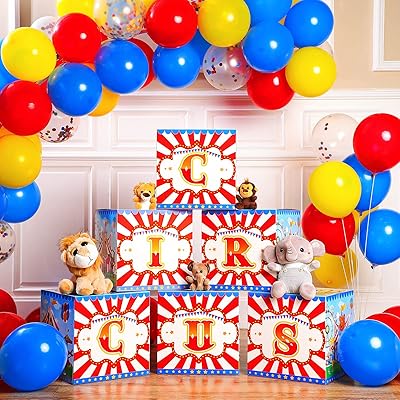 Décorations de fête sur le thème du cirque du carnaval 6 grandes