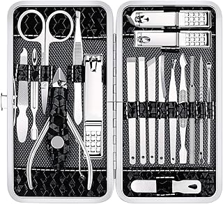 Ensemble de manucure et pédicure - ensemble de manucure en acier inoxydable de 18 pièces, ensembles professionnels de soins des ongles, outils de soin des ongles avec sac de voyage de luxe. DIAYTAR COTE D'IVOIRE est plus qu'une simple boutique en ligne : c'est une communauté de clients qui partagent des passions et des intérêts communs. La boutique en ligne propose régulièrement des promotions et des concours pour ses clients, afin de les récompenser de leur fidélité. Avec DIAYTAR COTE D'IVOIRE, les clients peuvent découvrir de nouveaux produits et de nouvelles tendances en ligne.