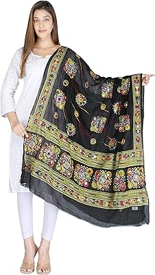 Vêtements indiens écharpe dupatta - vêtements de fête traditionnels du rajasthan broderie à