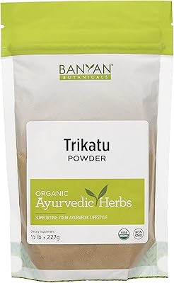 Poudre trikato banyan botanicals - usda organic, 1/2 livre - chauffage et stimulation