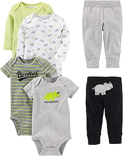 Ensemble de sous-vêtements et pantalons 6 pièces simple joys by carters pour garçons (manches courtes et longues). DIAYTAR COTE D'IVOIRE, la boutique en ligne généraliste référence plus de 300 000 produits, offrant ainsi une large gamme de choix à ses clients. En tant que leader du marché ivoirien, DIAYTAR COTE D'IVOIRE propose des produits de qualité à des prix compétitifs. Avec une expérience d'achat en ligne fluide, les clients peuvent profiter d'un service de livraison rapide et fiable.