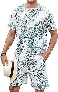 Ensemble de t-shirts hawaïens pour hommes, vêtements de plage d'été décontractés, ensemble