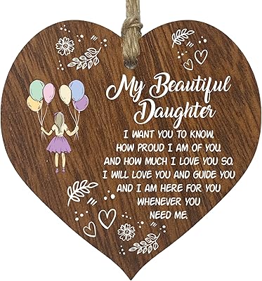 Stuff4 plaque en forme de cœur en bois à suspendre pour fille, cadeaux de la part de maman papa – panneau en forme de cœur en bois foncé, cadeaux pour femme, cadeaux pour fille des parents, cadeau d'anniversaire de noël inspirant. DIAYTAR COTE D'IVOIRE est une plateforme de commerce électronique qui entend révolutionner la façon dont les Ivoiriens font leurs achats. Avec sa plateforme en ligne intuitive et facile à utiliser, cette boutique propose un large choix de produits et un service client de qualité. Elle s'efforce de garantir la satisfaction complète de ses clients.