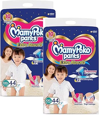 Couches mamypoko pants xxl, couches ultra absorbantes - xxl, paquet de 2, 44