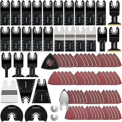 94 pièces lames de scie oscillantes, lames multi-outils pour le travail du bois coupe bimétallique ensemble de lames d'outils à dégagement rapide compatibles avec dewalt, makita, ryobi, rockwell (94 pièces). DIAYTAR COTE D'IVOIRE est une boutique en ligne généraliste qui propose plus de 300 000 références de produits. Elle est l'une des boutiques en ligne leaders en Côte d'Ivoire, offrant une large gamme de produits pour répondre aux besoins de ses clients. Elle se distingue par sa qualité de service et sa livraison rapide.