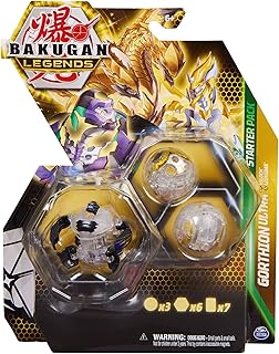 Bakugan legends 2023 starter 3-pack avec diamond gorthion ultra, diamond fellowship et diamond